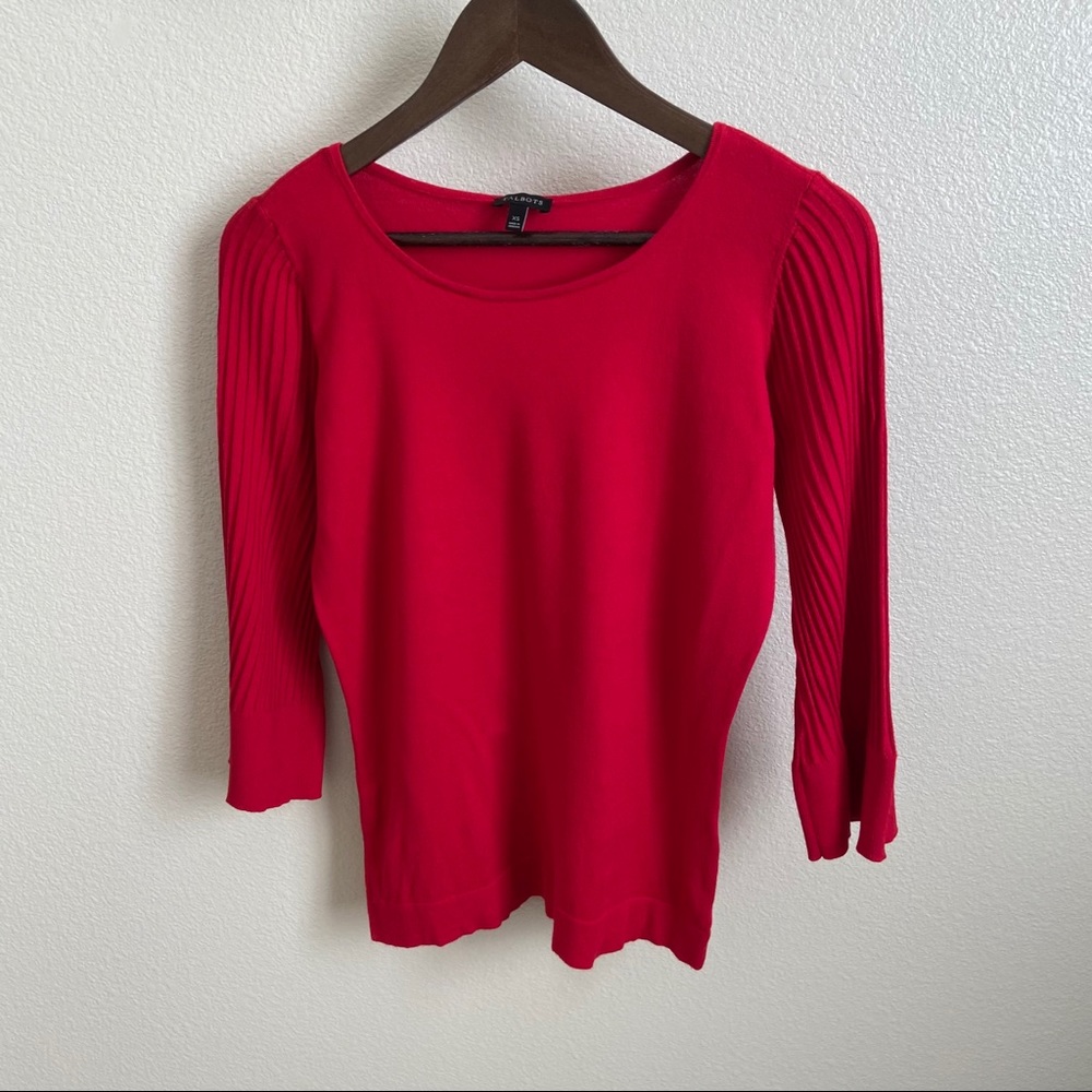 Talbots Red Long Sleeve Top